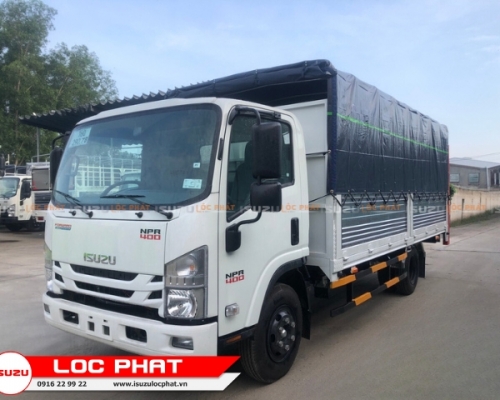 XE TẢI ISUZU NPR 400 3.5 TẤN THÙNG BẠT BỬNG NÂNG